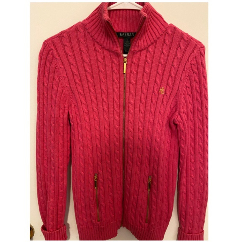 Ralph Lauren Cable knit zipped cardigan